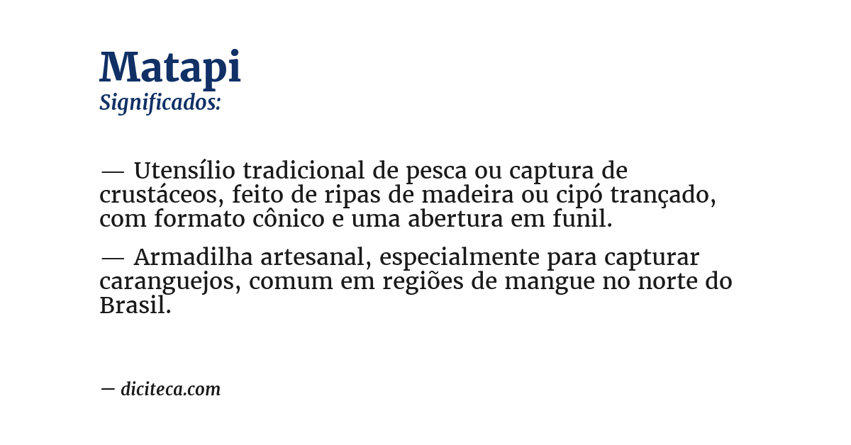 Significado de matapi