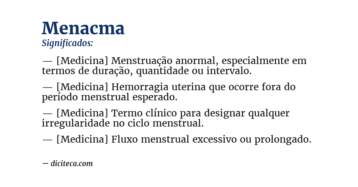 Significado de menacma