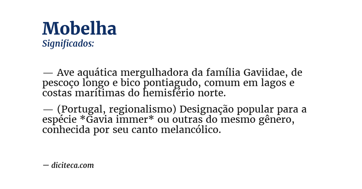 Significado de mobelha