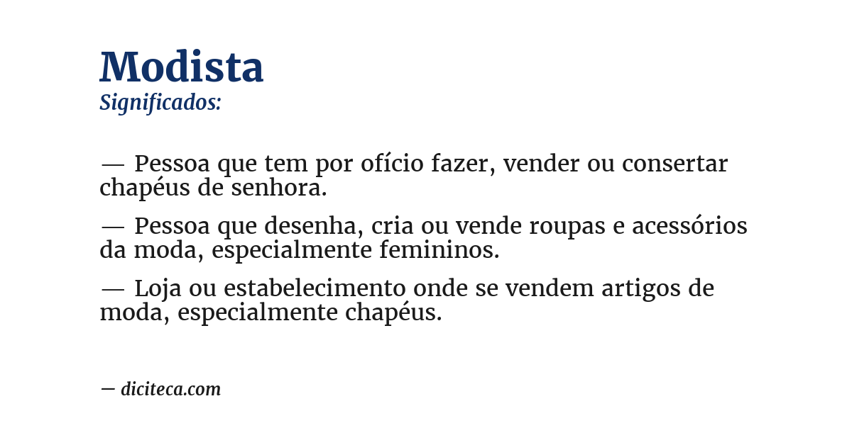 Significado de modista