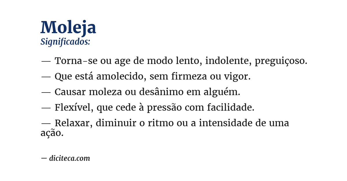 Significado de moleja