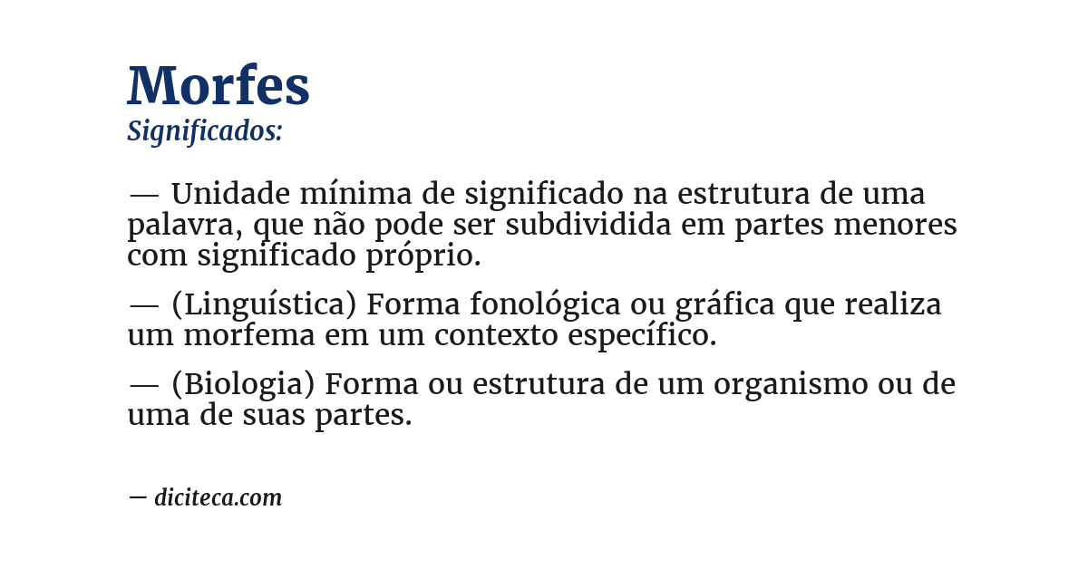 Significado de morfes