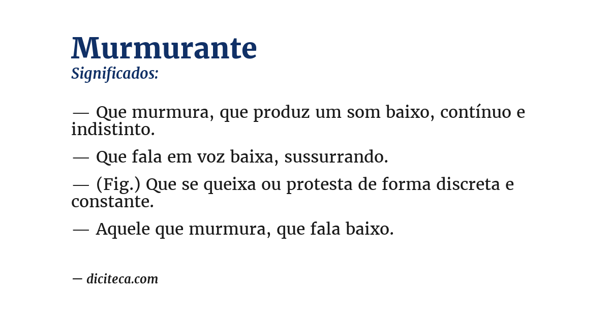 Significado de murmurante