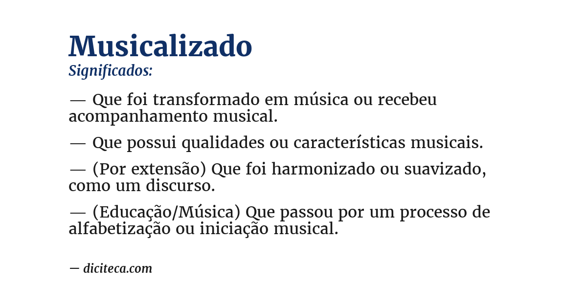 Significado de musicalizado