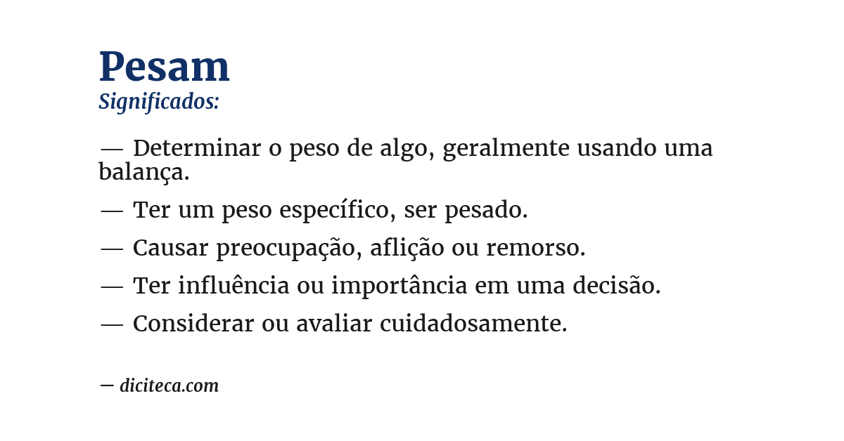 Significado de pesam