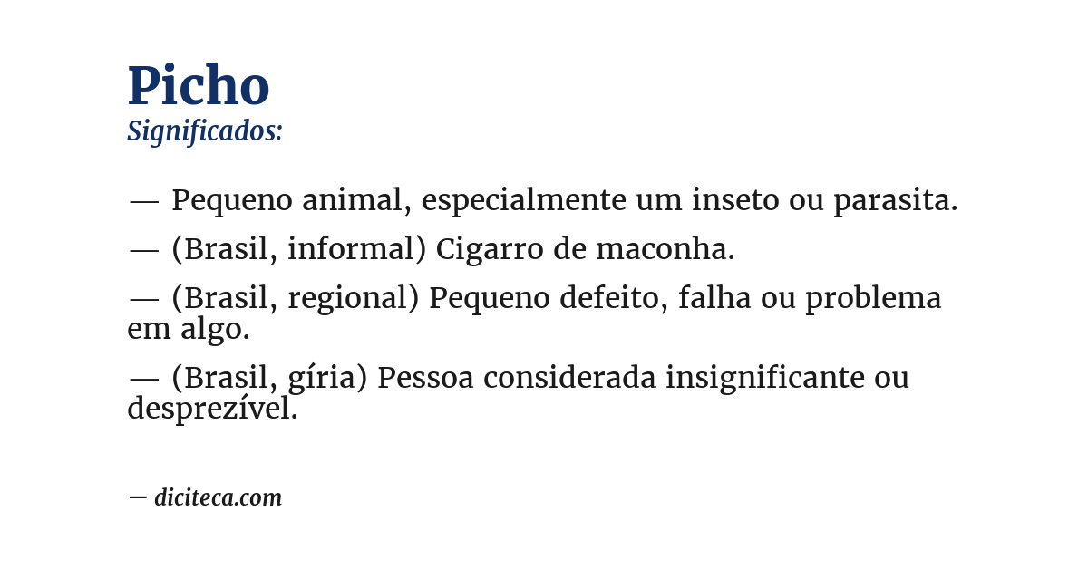 Significado de picho