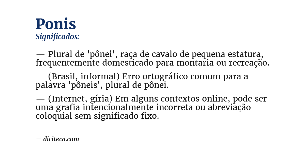 Significado de ponis
