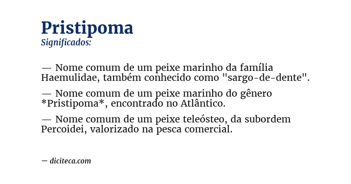 Significado de pristipoma