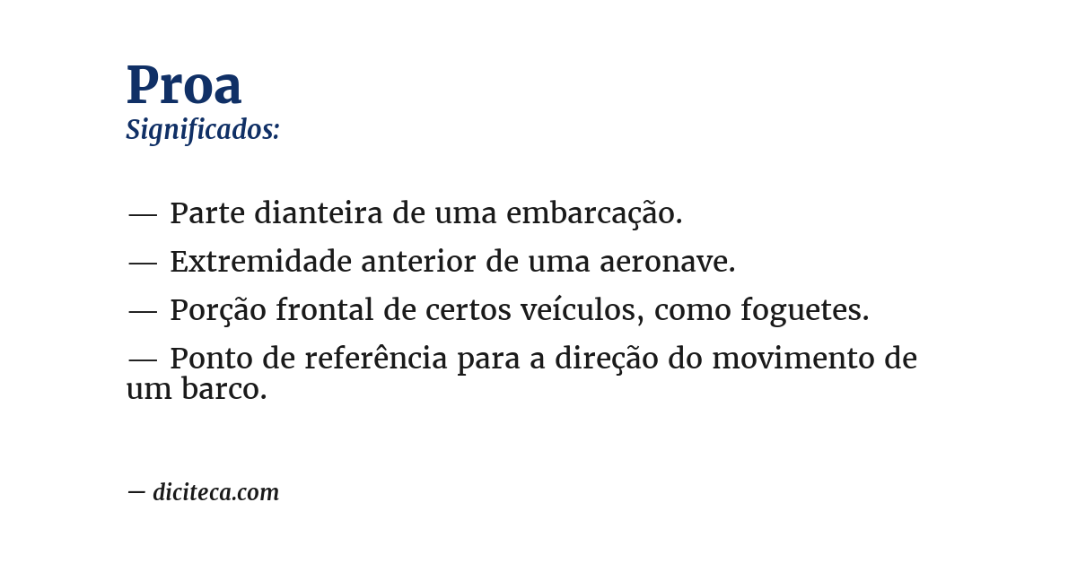 Significado de proa