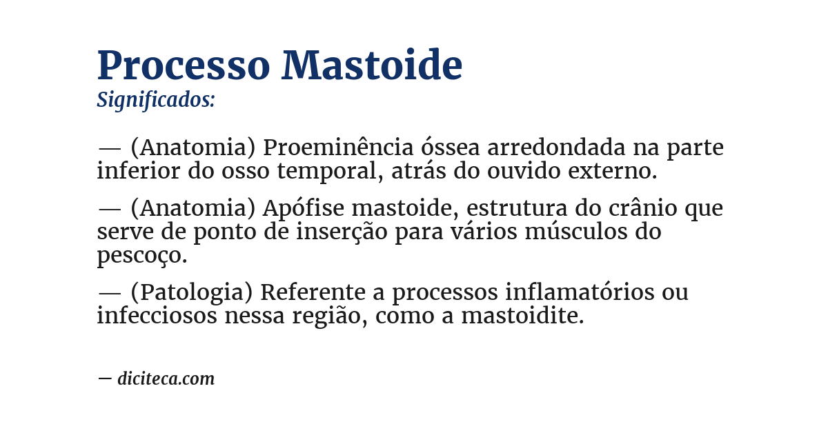 Significado de processo mastoide
