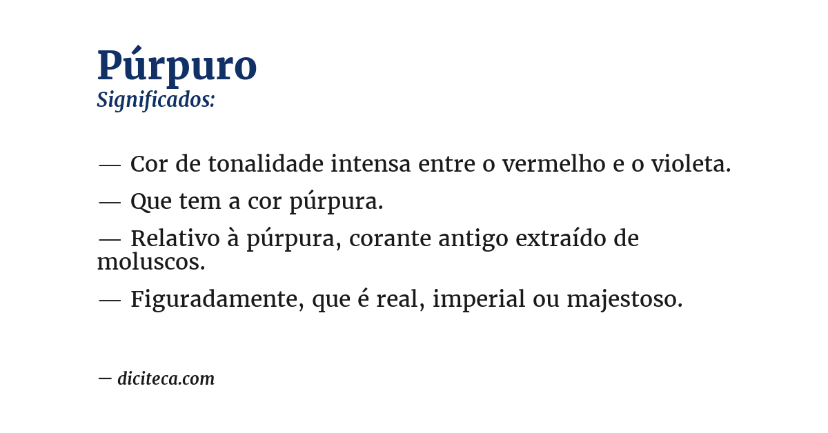 Significado de púrpuro