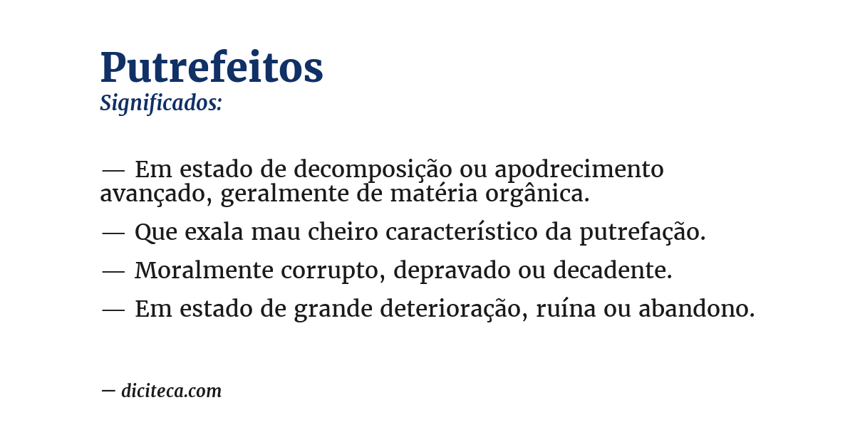 Significado de putrefeitos