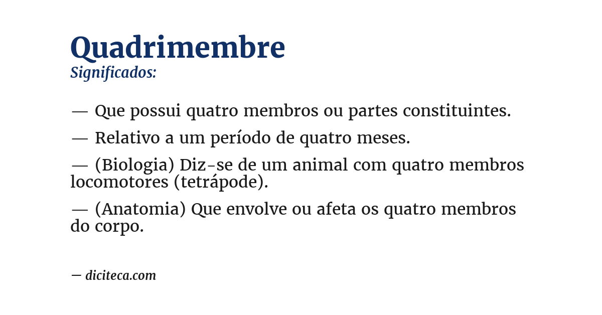 Significado de quadrimembre