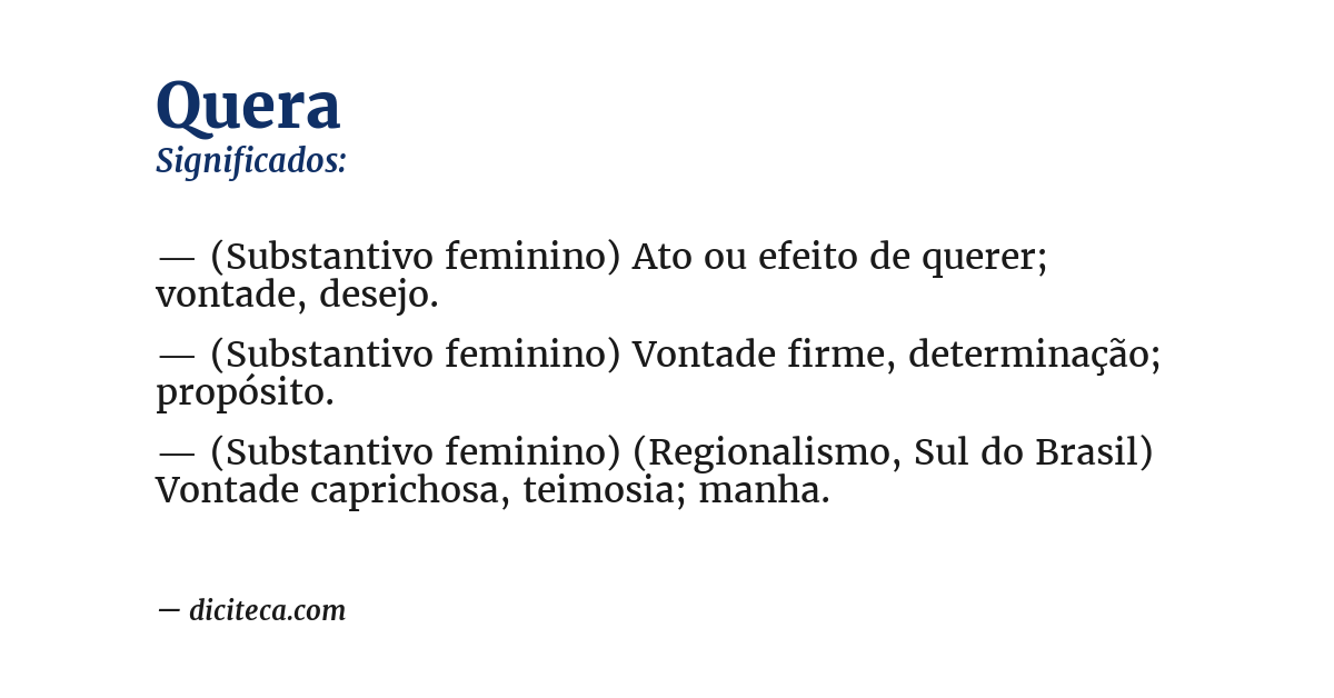 Significado de quera