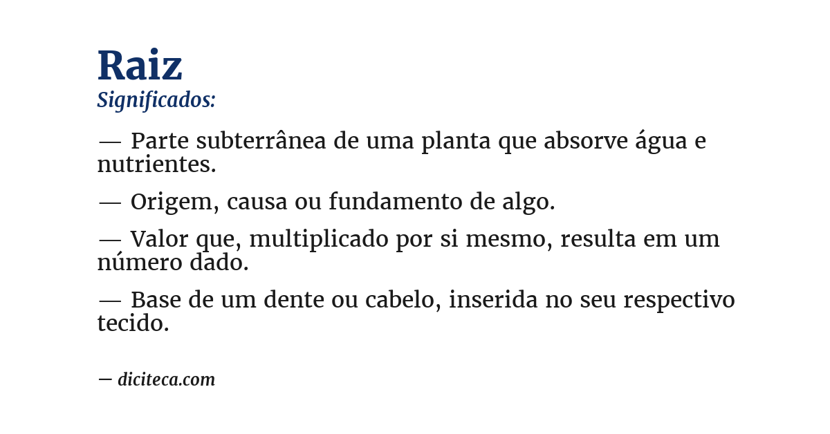 Significado de raiz