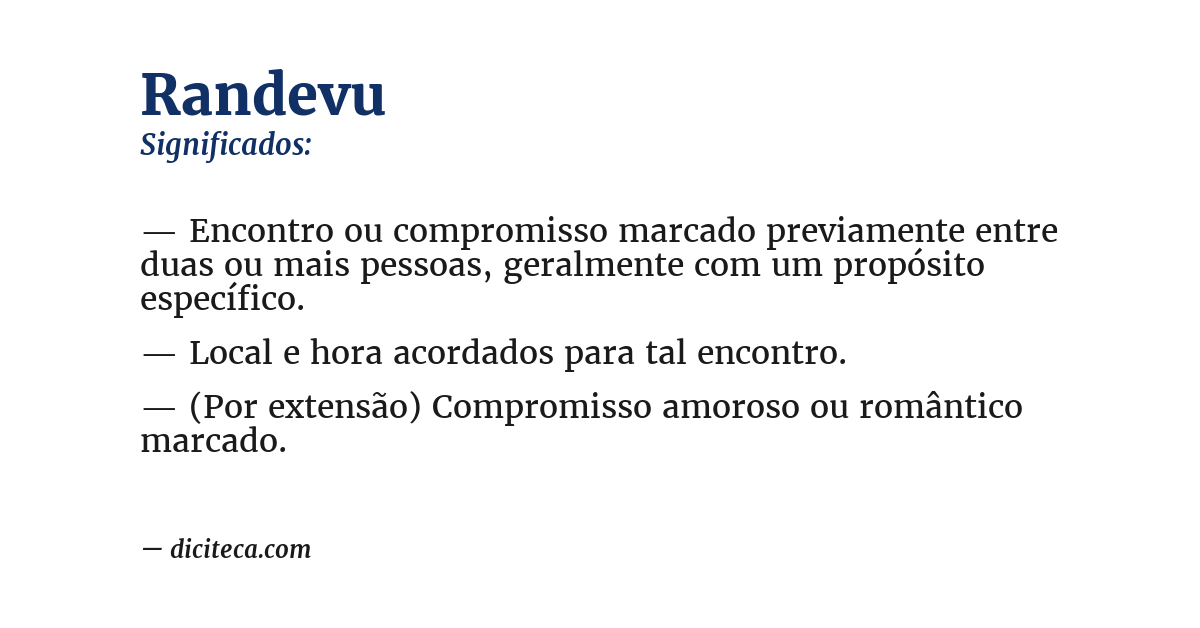 Significado de randevu