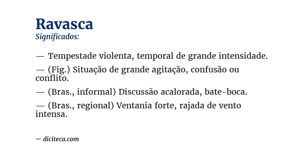 Significado de ravasca