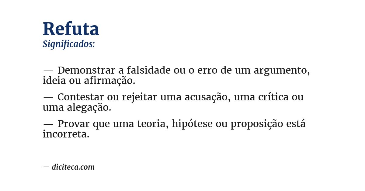 Significado de refuta
