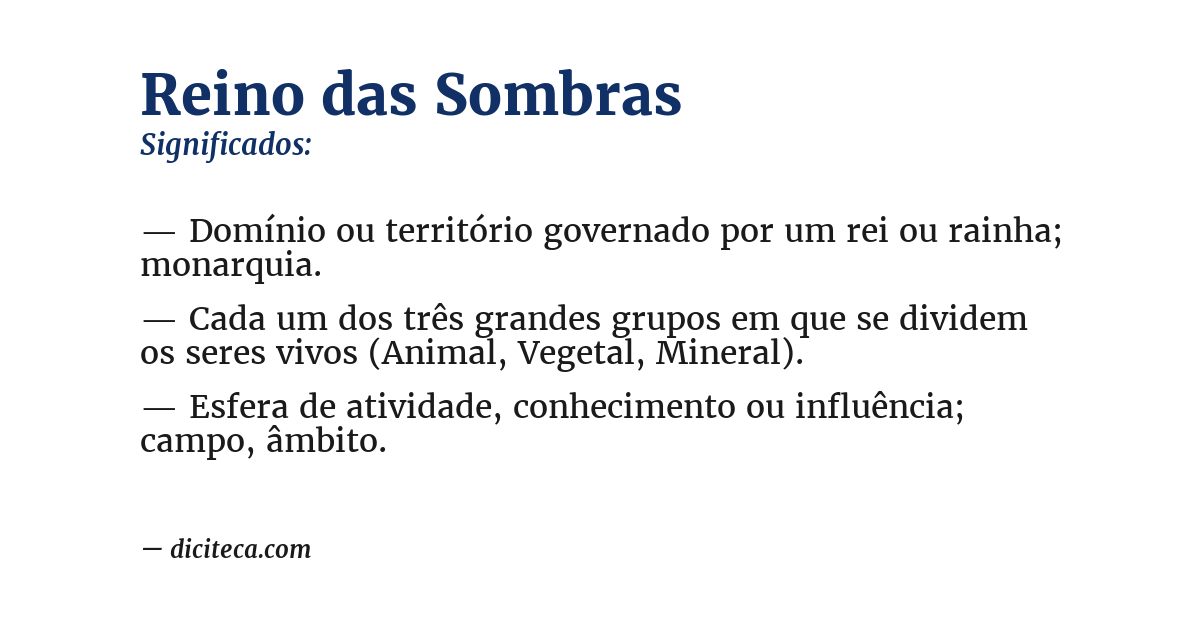 Significado de reino das sombras