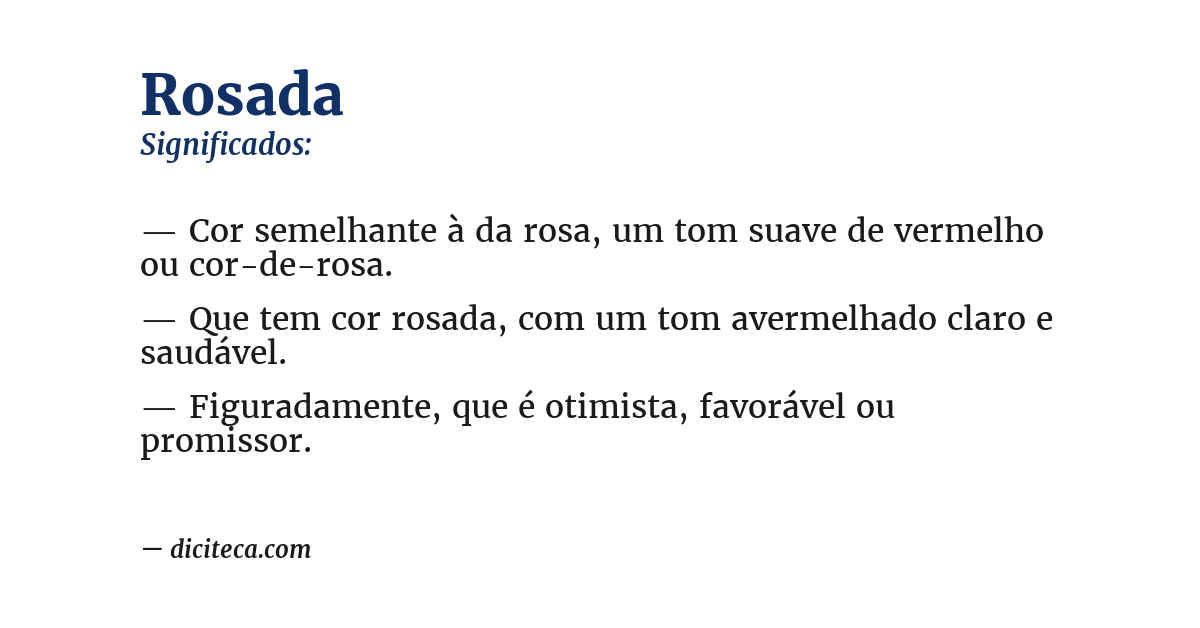 Significado de rosada