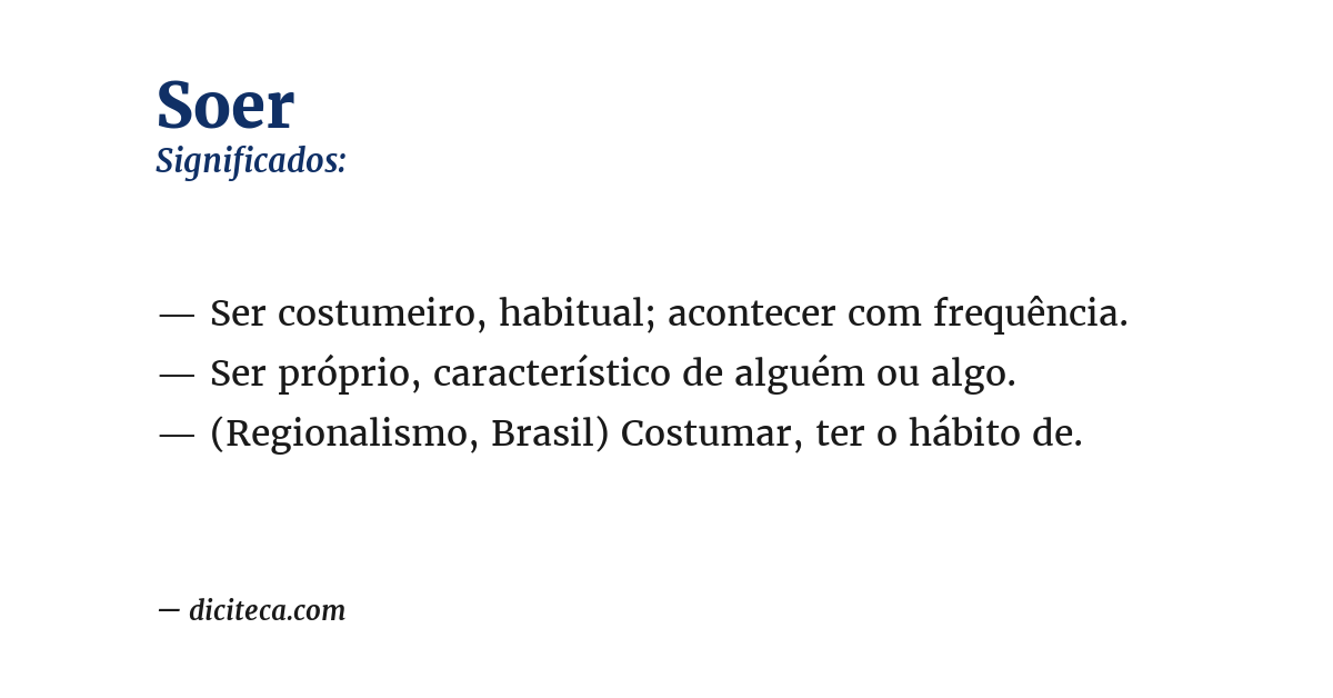 Significado de soer