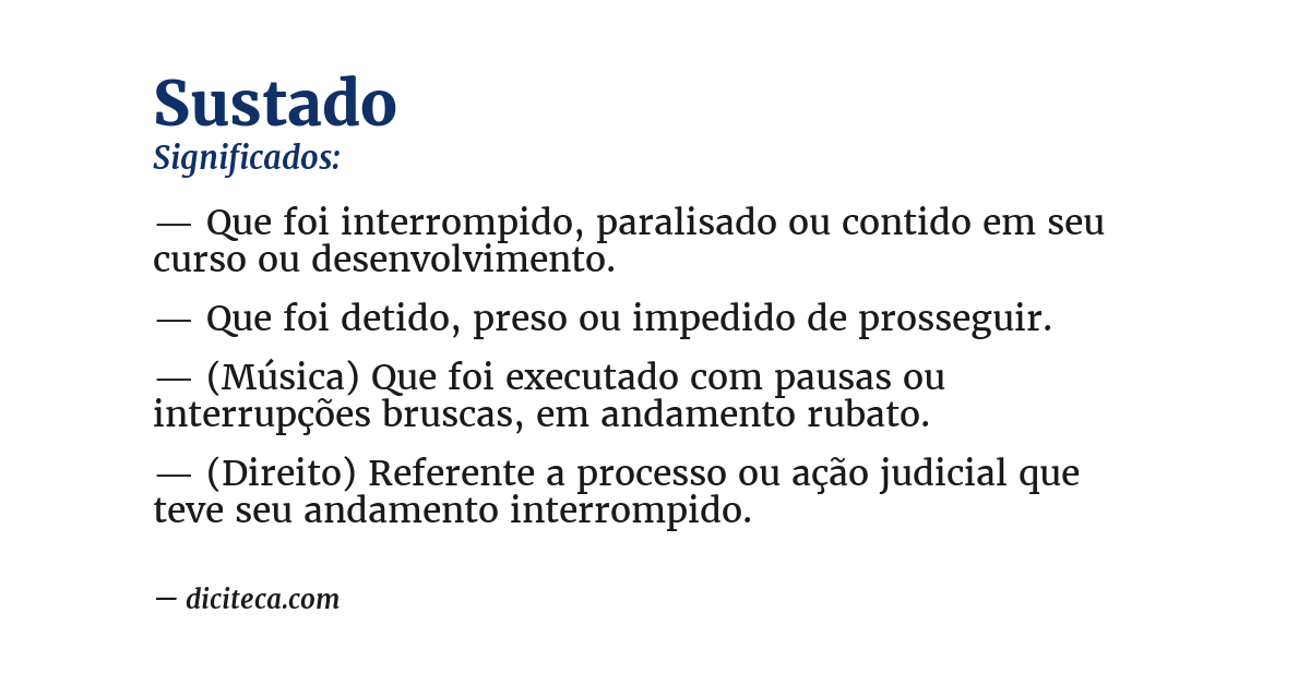 Significado de sustado