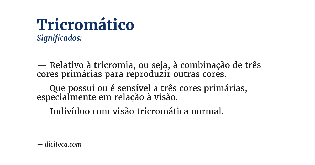 Significado de tricromático