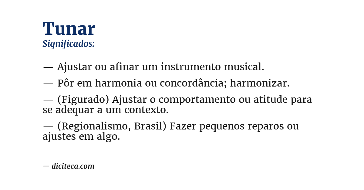 Significado de tunar
