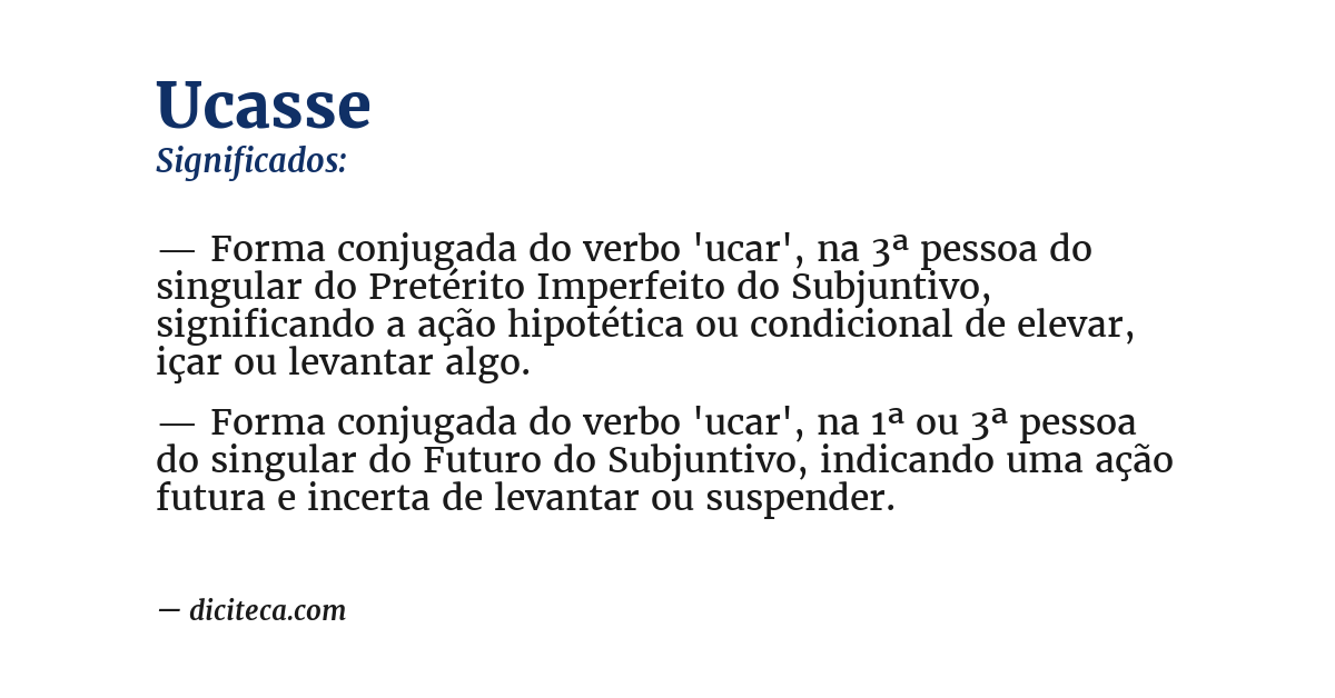 Significado de ucasse