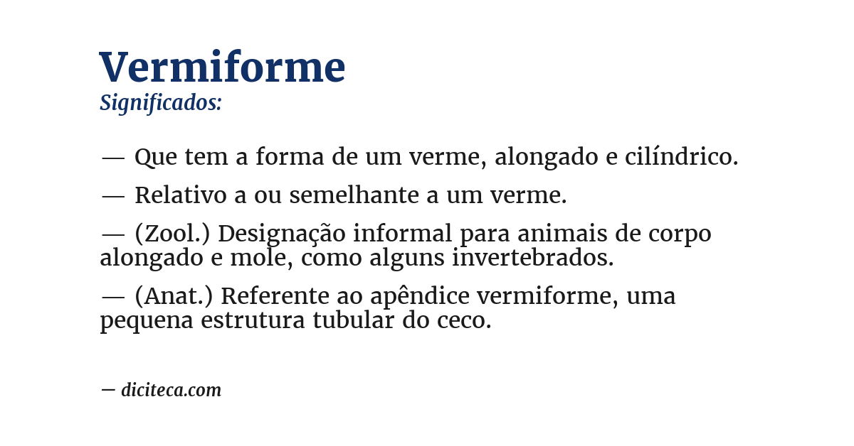 Significado de vermiforme
