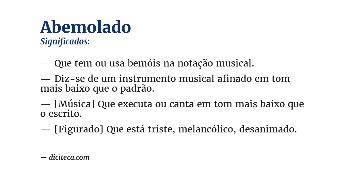 Significado de abemolado