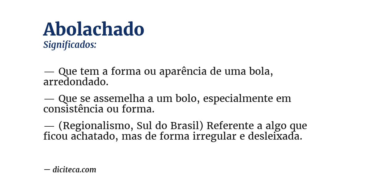 Significado de abolachado