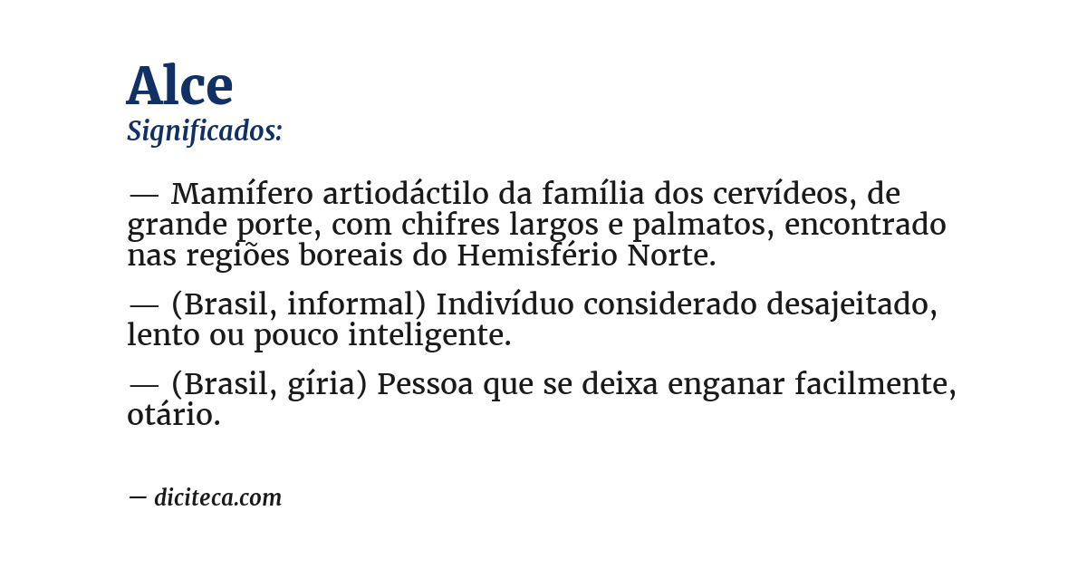 Significado de alce