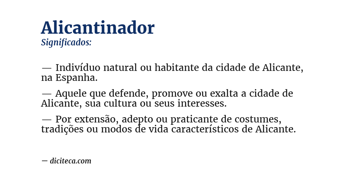 Significado de alicantinador