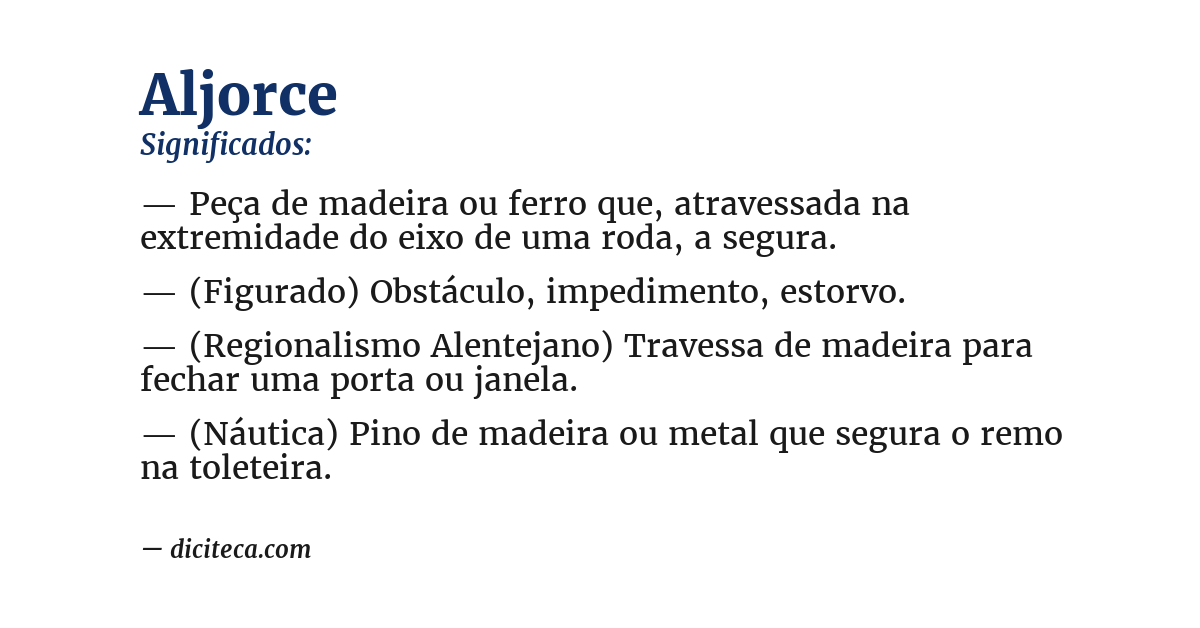 Significado de aljorce