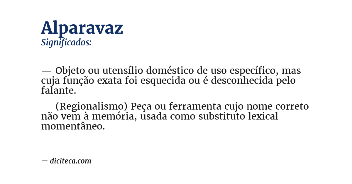 Significado de alparavaz