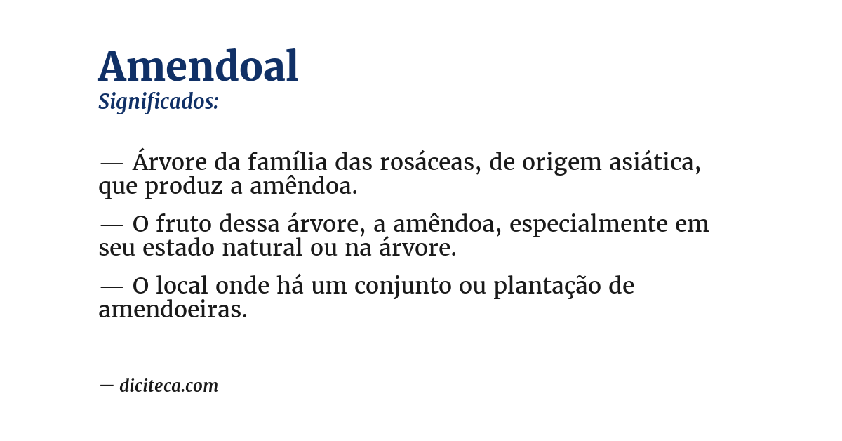 Significado de amendoal