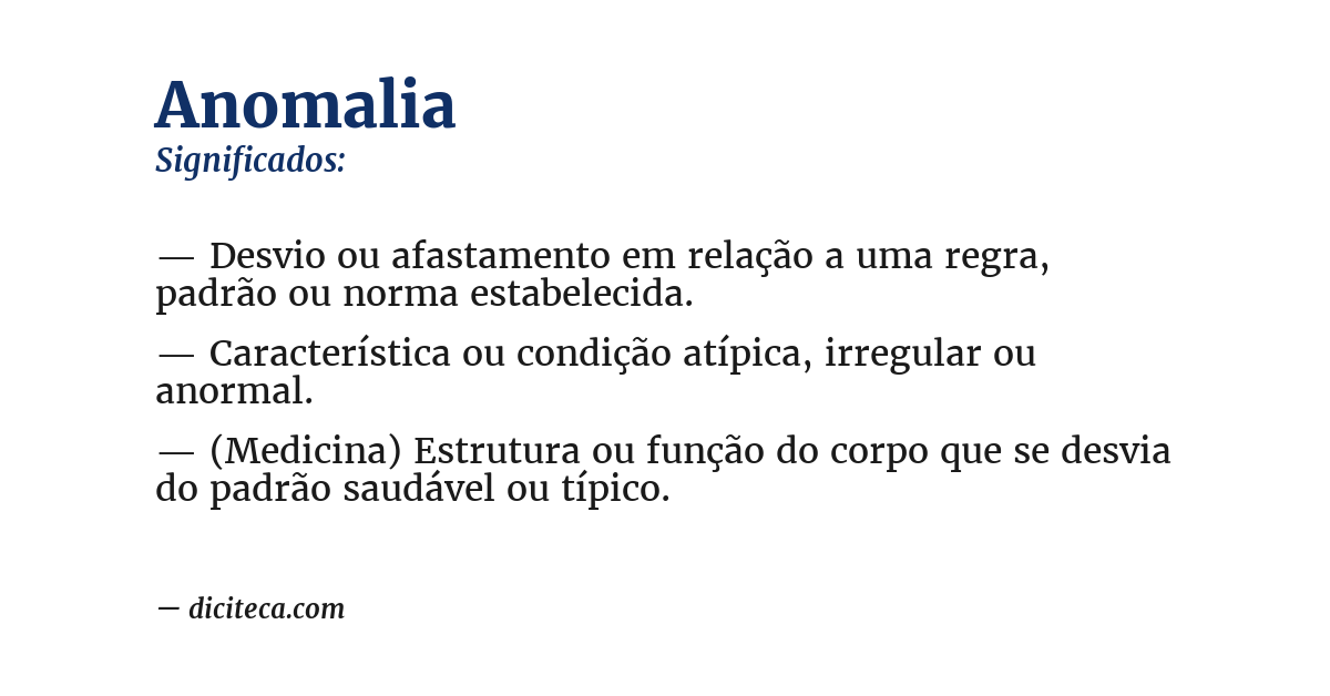 Significado de anomalia