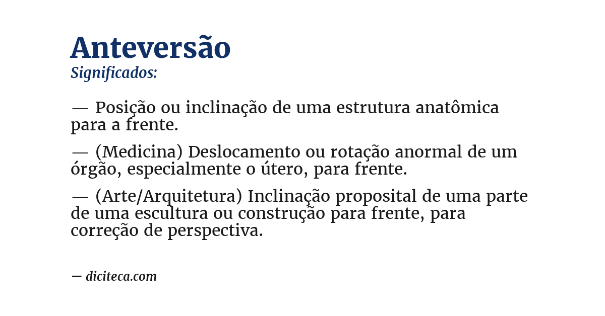 Significado de anteversão