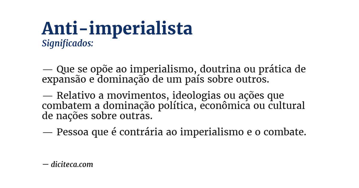Significado de anti-imperialista