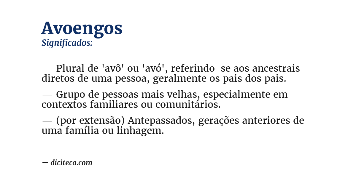 Significado de avoengos