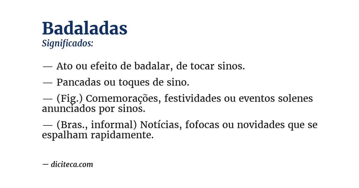 Significado de badaladas