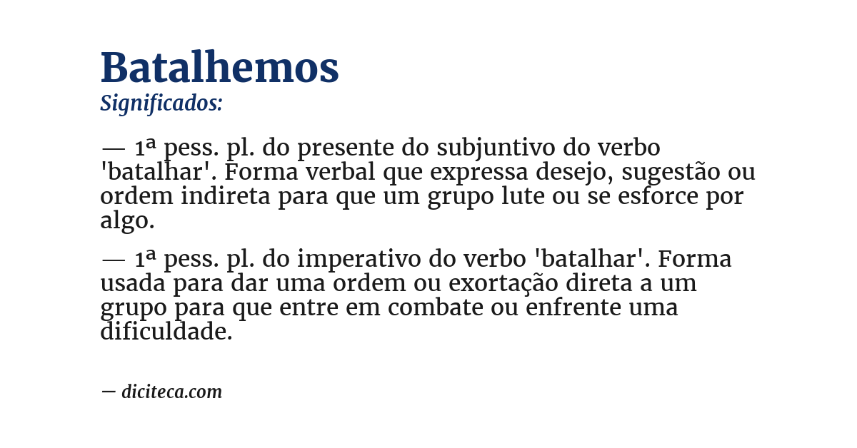 Significado de batalhemos