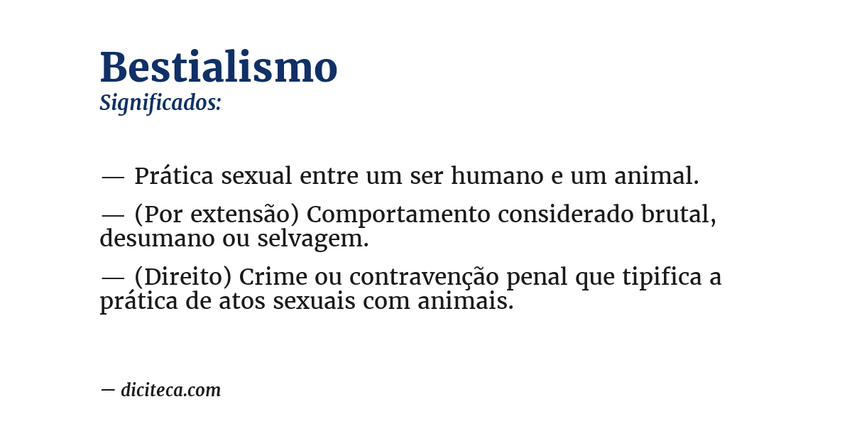 Significado de bestialismo