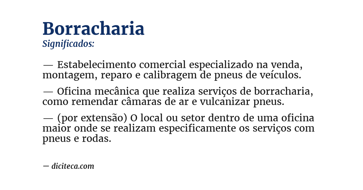 Significado de borracharia