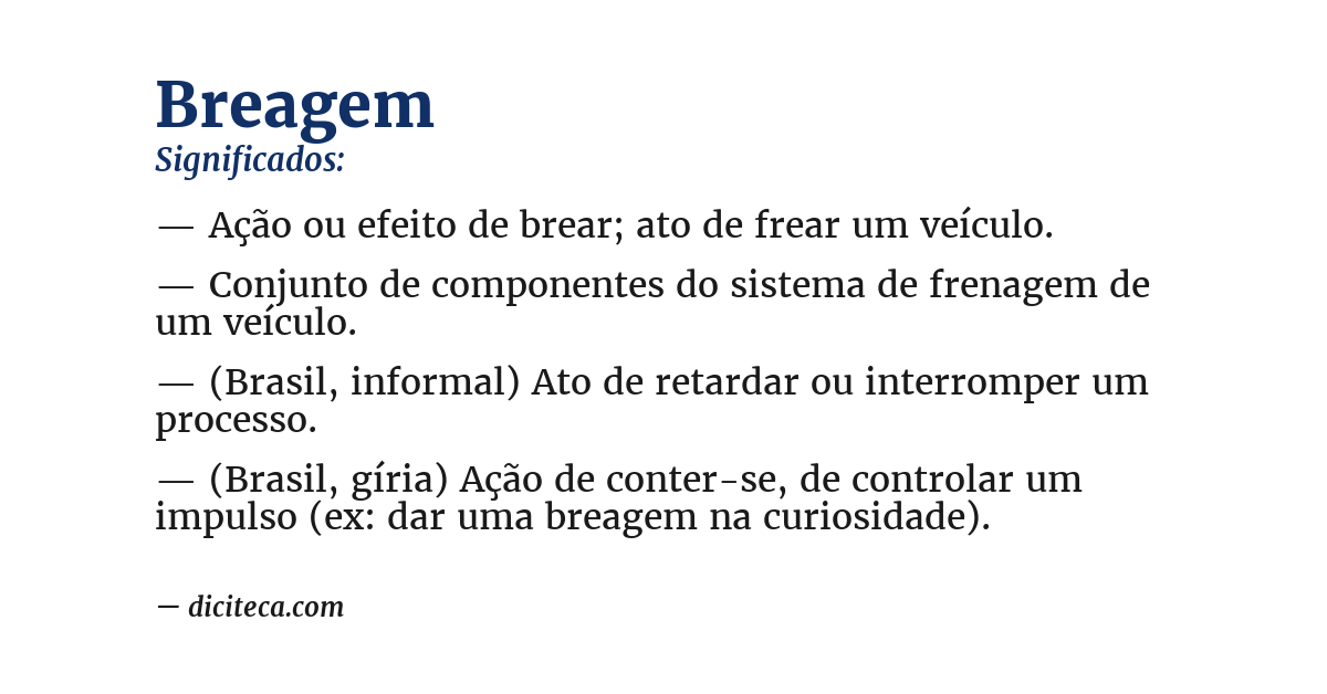 Significado de breagem