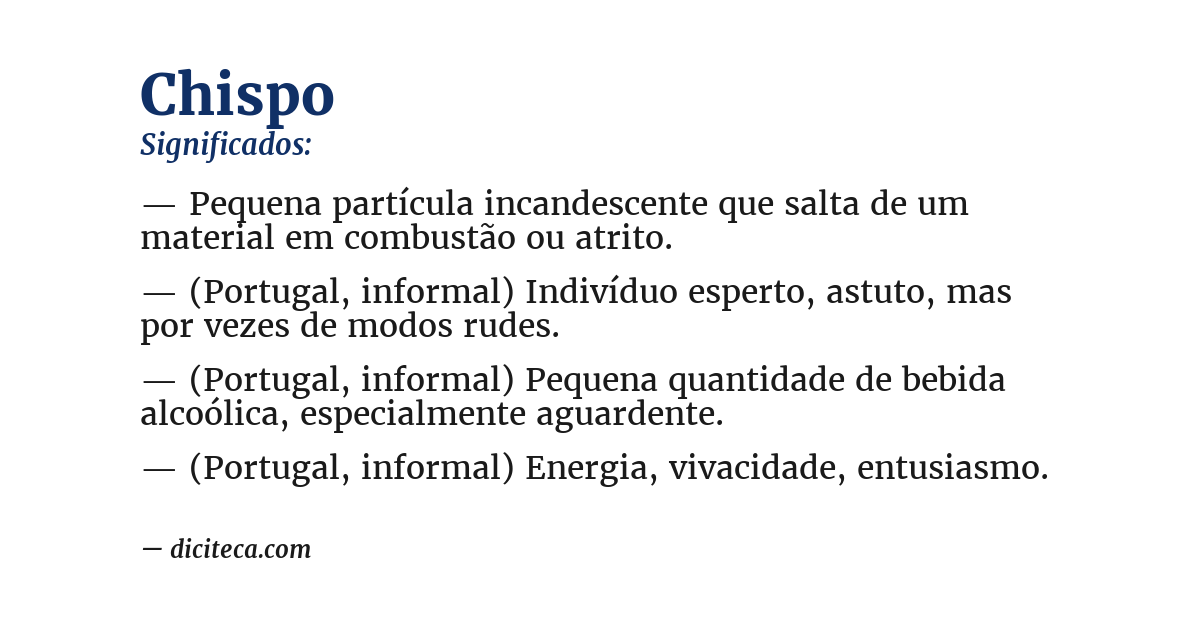 Significado de chispo