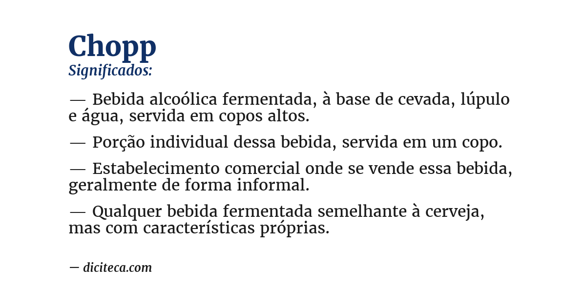Significado de chopp