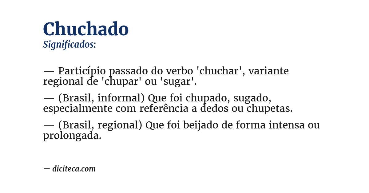 Significado de chuchado