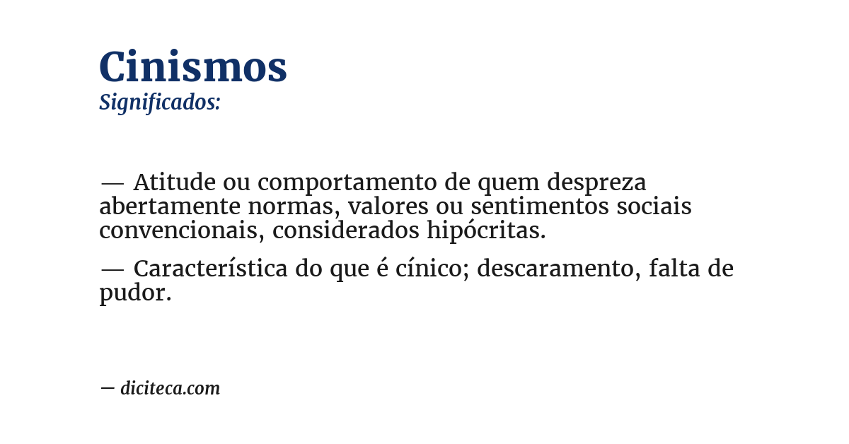 Significado de cinismos